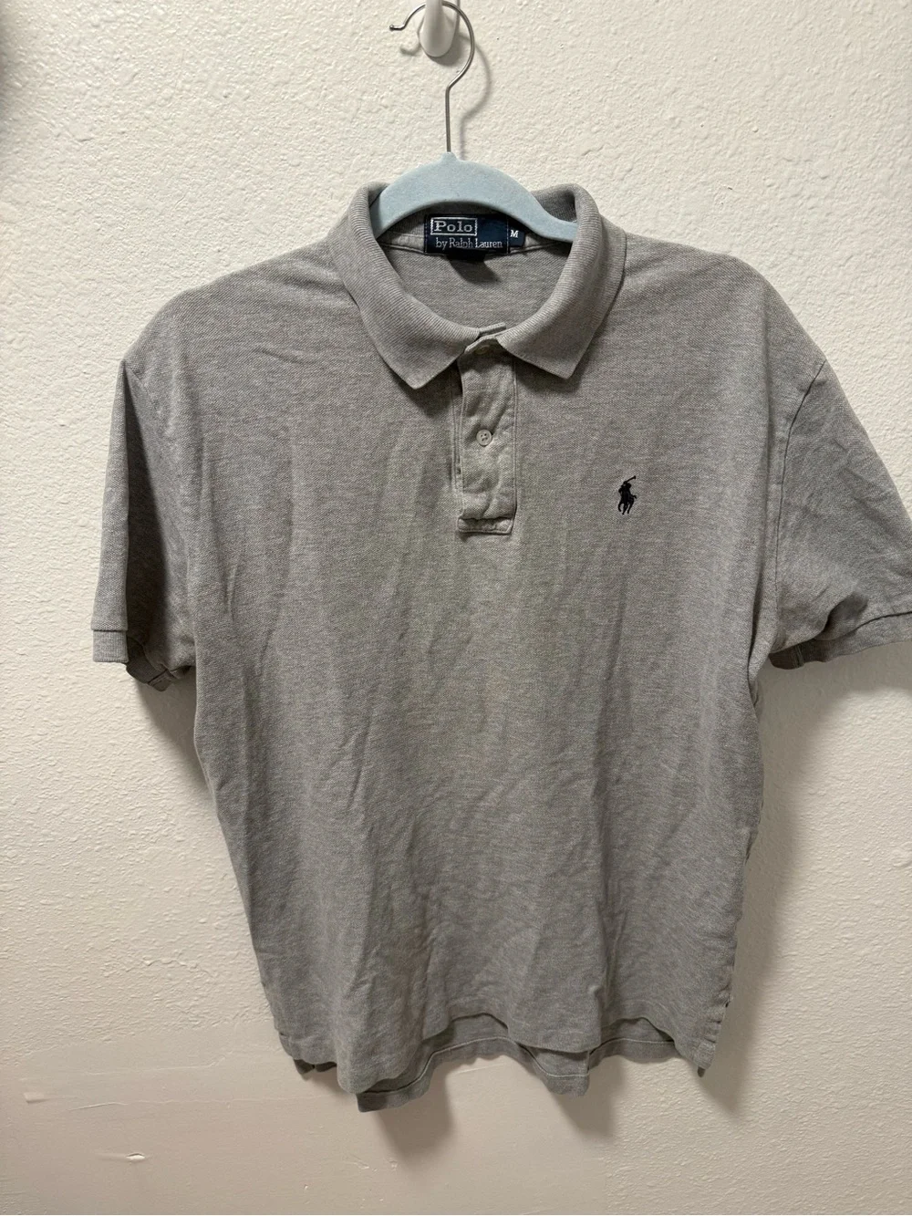Polo Ralph Lauren Men's The Iconic Polo Heather Grey Short-Sleeve Polo Medium